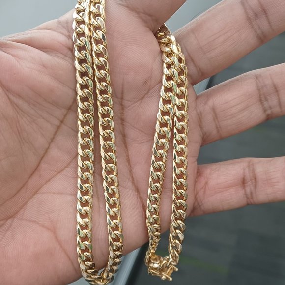 10kt Real Gold Cuban Chain 22 inches
